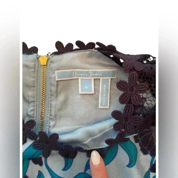 Draper James Blue Buttercup Bloom Floral Dress Size 6 - Picture 7 of 15